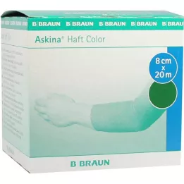 ASKINA Klæbende bandage farve 8 cmx20 m grøn, 1 stk