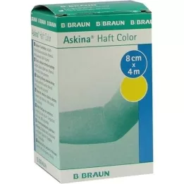 ASKINA Klæbende bandage farve 8 cmx4 m gul, 1 stk