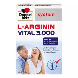DOPPELHERZ L-Arginine Vital 3.000 systemkapsler, 120 stk