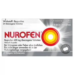 NUROFEN Ibuprofen 400 mg overtrukne tabletter, 24 stk