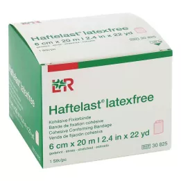 HAFTELAST Fikseringsbandage, sammenhængende, latexfri, 6 cm x 20 m, creme, 1 stk