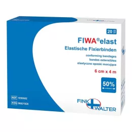 FIXIERBINDE elastik 6 cmx4 m løs, 1X20 stk