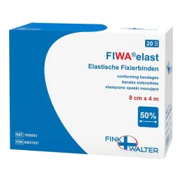 FIXIERBINDE elastik 8 cmx4 m løs, 1X20 stk