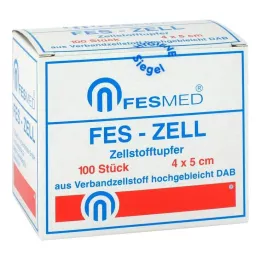 ZELLSTOFFTUPFER FES ZELL 4x5 cm højbleget, 100 stk