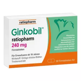 GINKOBIL-ratiopharm 240 mg filmovertrukne tabletter, 30 stk