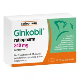 GINKOBIL-ratiopharm 240 mg filmovertrukne tabletter, 60 stk