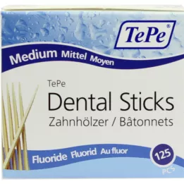 TEPE Tandtræ medium med fluor, 125 stk