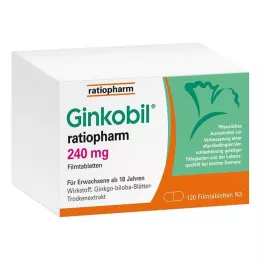 GINKOBIL-ratiopharm 240 mg filmovertrukne tabletter, 120 stk