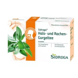 SIDROGA Hals og svælg gurgle te filterposer, 20X2,5 g