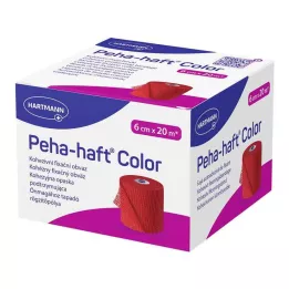 PEHA-HAFT Farvefikseringstape latexfri 6 cm x 20 m rød, 1 stk