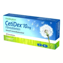 CETIDEX 10 mg filmovertrukne tabletter, 20 stk