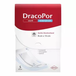 DRACOPOR vandtæt sårforbinding 8x15 cm steril, 5 stk