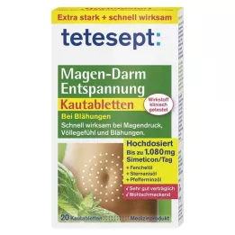 TETESEPT Gastrointestinale afslapnings tyggetabletter, 20 stk