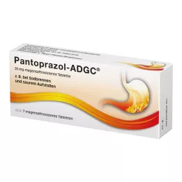 PANTOPRAZOL ADGC 20 mg gastro-resistente tabletter, 7 stk