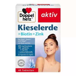 DOPPELHERZ Silica+Biotin+Zinktabletter, 40 stk