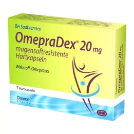 OMEPRADEX 20 mg gastro-resistente hårde kapsler, 7 stk