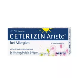 CETIRIZIN Aristo til allergi 10 mg filmovertrukne tabletter, 7 stk