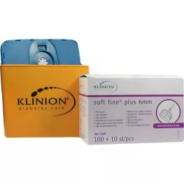 KLINION Bløde fine plus pennåle 0,25x6 mm 31 G, 110 stk