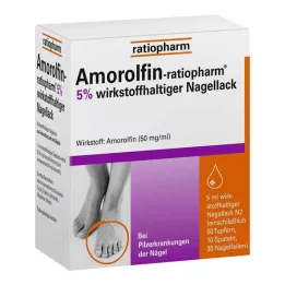 AMOROLFIN-ratiopharm 5% aktiv ingrediens neglelak, 5 ml