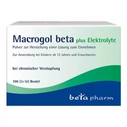 MACROGOL beta plus elektrolytpulver til oral administration, 100 stk