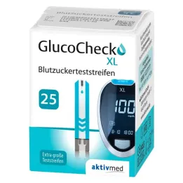 GlucoCheck XL blodsukkerteststrimler, 25 stk