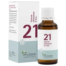 BIOCHEMIE Pflüger 21 Zincum chloratum D 6 dråber, 30 ml