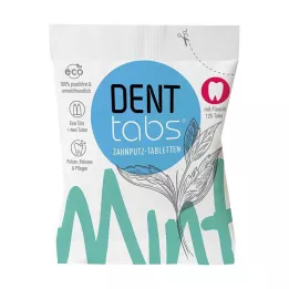 DENTTABS Tandpasta tabletter stevia-mint med fluor, 125 stk