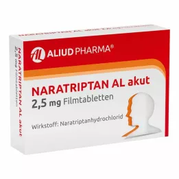 NARATRIPTAN AL akut 2,5 mg filmovertrukne tabletter, 2 stk