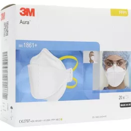ATEMSCHUTZMASKE 3M 1861+ uden ventil Aura FFP1, 20 stk