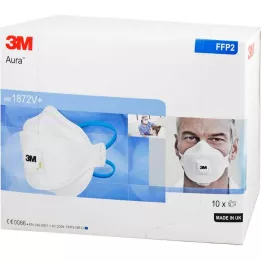 ATEMSCHUTZMASKE 3M 1872V+ med ventil Aura FFP2, 10 stk