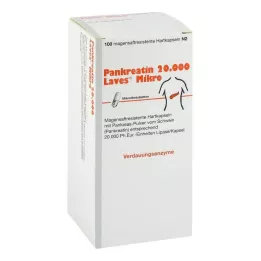 PANKREATIN 20.000 Laves Micro gastro-resistente hårde kapsler, 100 stk