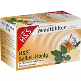 H&amp;S Feel-good te salviehonning med citronflaske, 20X2,0 g