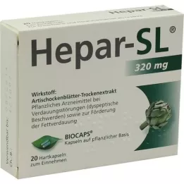 HEPAR-SL 320 mg hårde kapsler, 20 stk