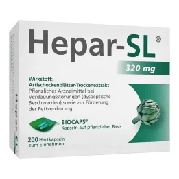 HEPAR-SL 320 mg hårde kapsler, 200 stk