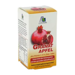 GRANATAPFEL 500 mg plus Vit.C+B12+Zink+Selenium kapsler, 60 stk