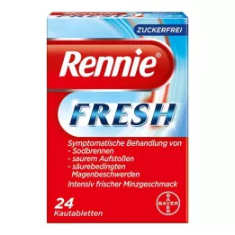 RENNIE FRESH Tyggetabletter, 24 stk