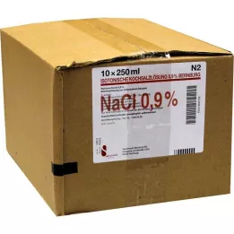 ISOTONISCHE Saltvandsopløsning 0,9 % Bernburg Inf.-L.PE, 10X250 ml