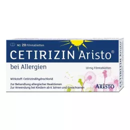 CETIRIZIN Aristo for Allergier 10 mg filmovertrukne tabletter, 20 stk