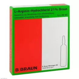 L-ARGININ-HYDROCHLORID 21% Elek.-Conz.Inf.-L., 5X20 ml