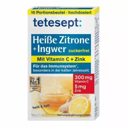 TETESEPT varm citron med ingefær sukkerfrit pulver, 10X3 g