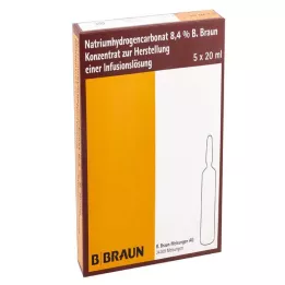 NATRIUMHYDROGENCARBONAT B.Braun 8,4% glas, 5X20 ml