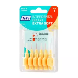 TEPE Interdentalbørste x-blød 0,45 mm ISO 1 orange, 6 stk