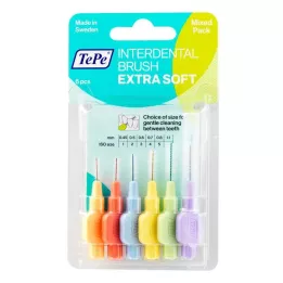 TEPE Interdentalbørste x-blød blandet, 6 stk