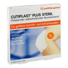 CUTIPLAST Plus steril 7,8x10 cm bandage, 5 stk