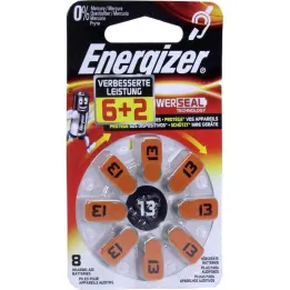 Energizer høreapparat batteri 13, 8 stk