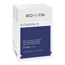 BIO-H-TIN Vitamin H 2,5 mg til 2x12 ugers tabletter, 2X84 stk