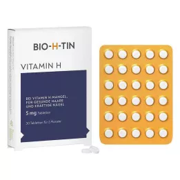BIO-H-TIN Vitamin H 5 mg til 2 måneders tabletter, 30 stk
