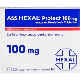 ASS HEXAL Protect 100 mg mavesafttabletter, 50 stk