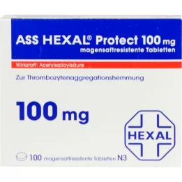 ASS HEXAL Protect 100 mg mavesafttabletter, 100 stk