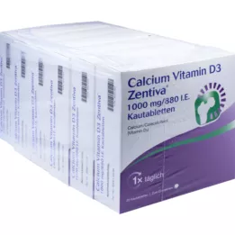 CALCIUM VITAMIN D3 Zentiva 1000 mg/880 IE Kautab, 120 stk